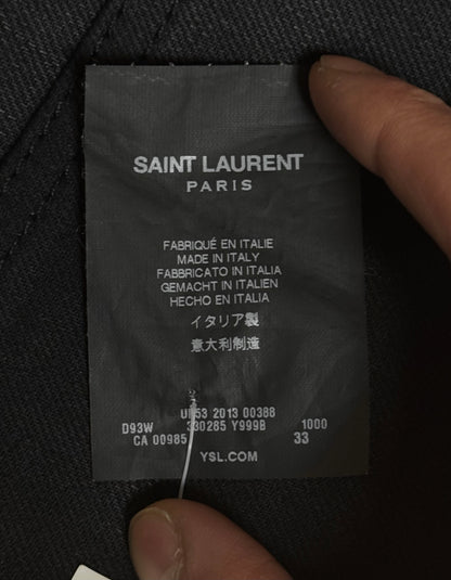 Saint Laurent Paris AW13 ‘D04’ Leather Biker Skinny Denim