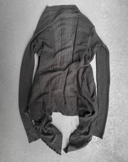 Rick Owens SS16 "CYCLOPS" DARKDUST Open-Front Cardigan