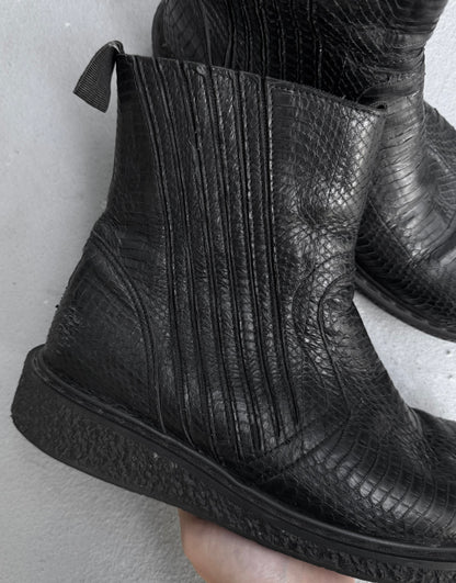 Rick Owens SS09 “STRUTTER” Python Skin Engineer Boots