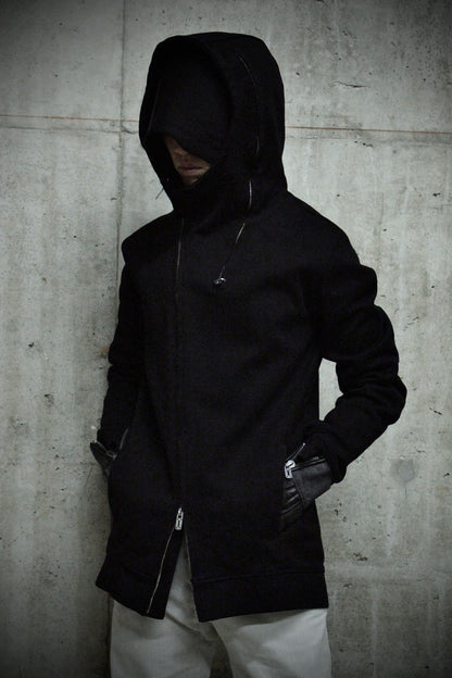 D.HYGEN AW18-19 Heavy Cotton Jersey Expandable Zip Hoodie detail | DRIEW GARMENTS