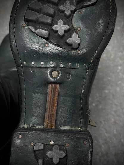 Carol Christian Poell 'AM/2757SP-IN CORSS-PTC/12' Object Dyed Goodyear Prosthetic Spur Biter Crimp Front Boots