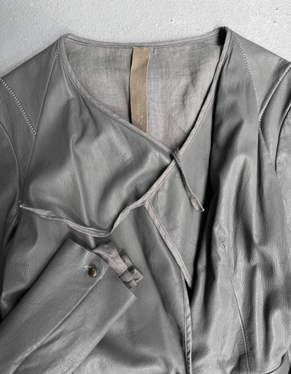Isaac Sellam: “Experience” Overlock Stitch Cropped Deerskin Leather Jacket