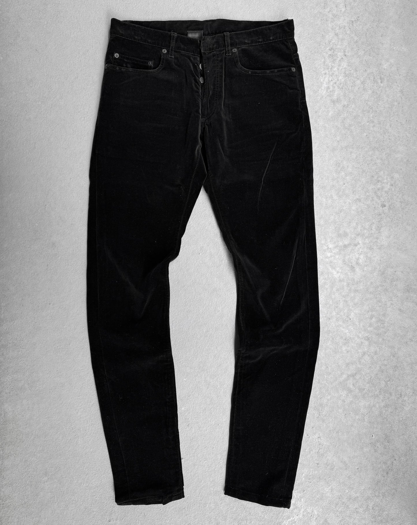 DIOR HOMME by Hedi Slimane AW05 “In the Morning” Velvet Skinny Bootcut Pants