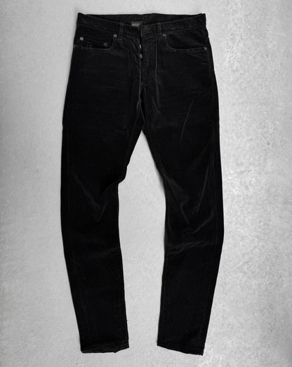 DIOR HOMME by Hedi Slimane AW05 “In the Morning” Velvet Skinny Bootcut Pants