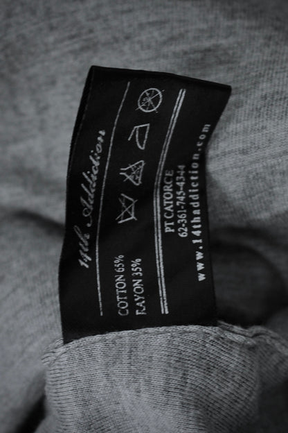 14thAddiction Early 00s Grey Layered Metal Piecing Beanie detail | DRIEW GARMENTS