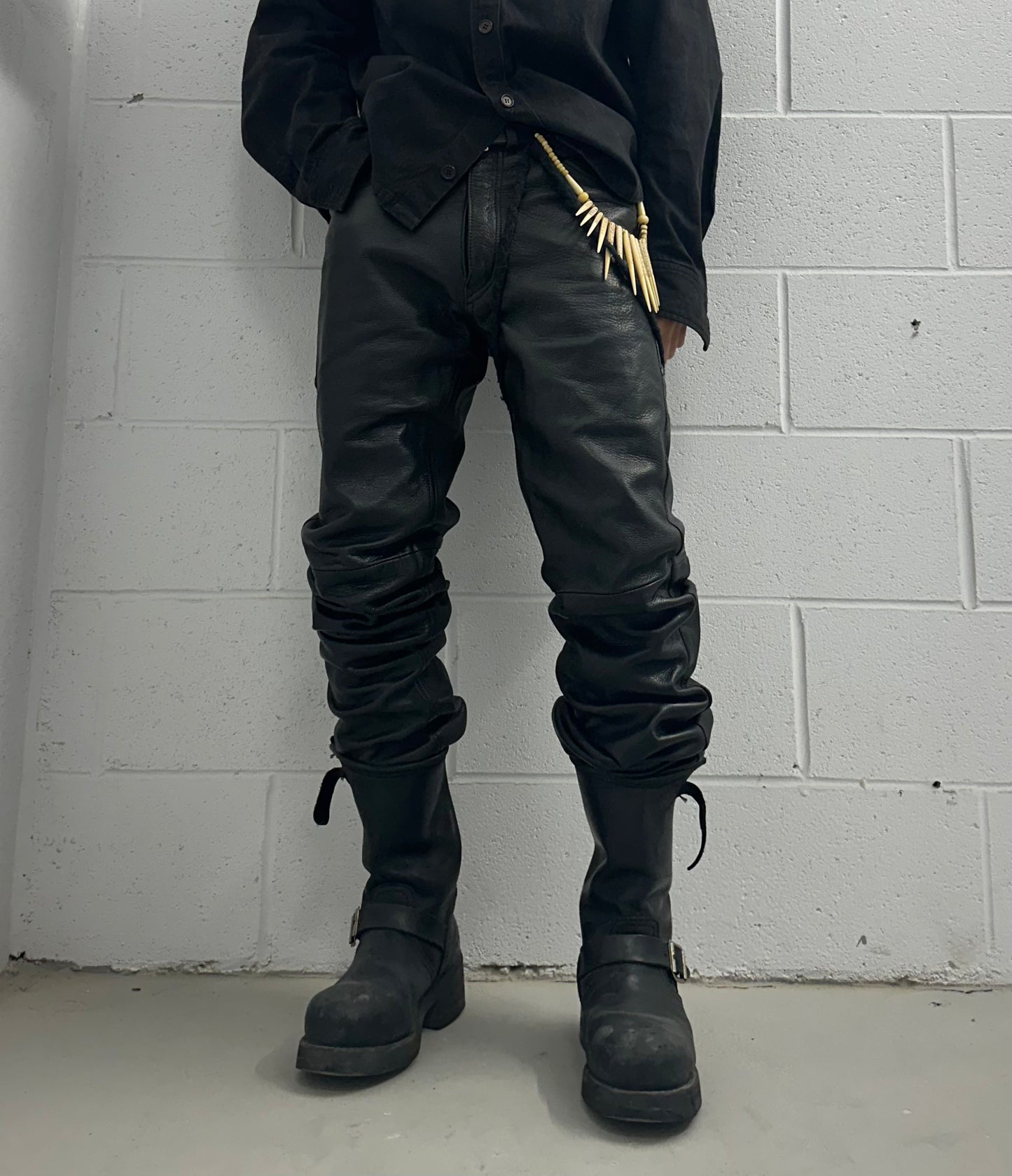 Number (N)ine SS99 Lambskin Rider Leather Pants