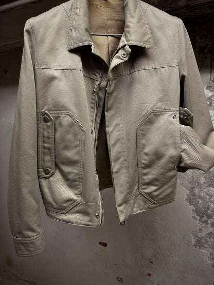 DIOR HOMME by Kris Van Assche SS08 Beige Cropped Utility Jacket detail | DRIEW GARMENTS