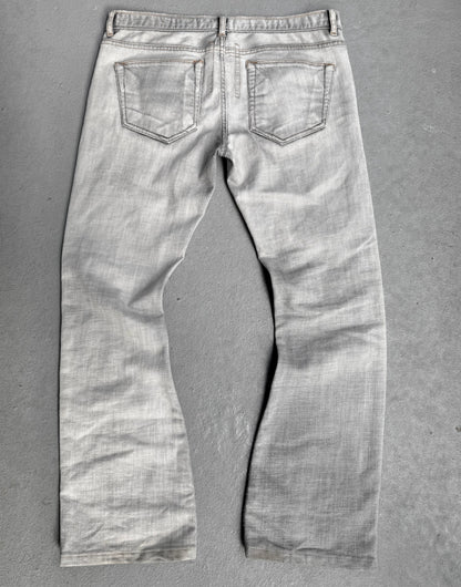 Rick Owens DRKSHDW AW06 “DUSTULATOR” Pearl ‘Bias’ Flare Bootcut Denim