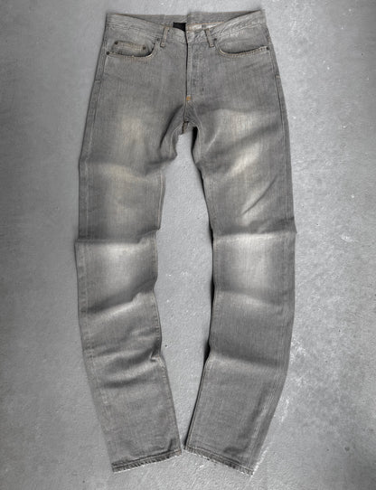 DIOR HOMME by Hedi Slimane SS06 Distressed Grey Bootcut Denim