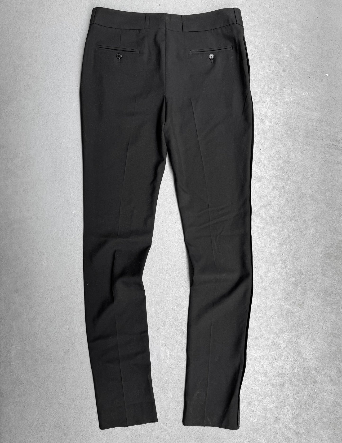 Saint Laurent Paris SS17 Black Wool Skinny Dress Pants
