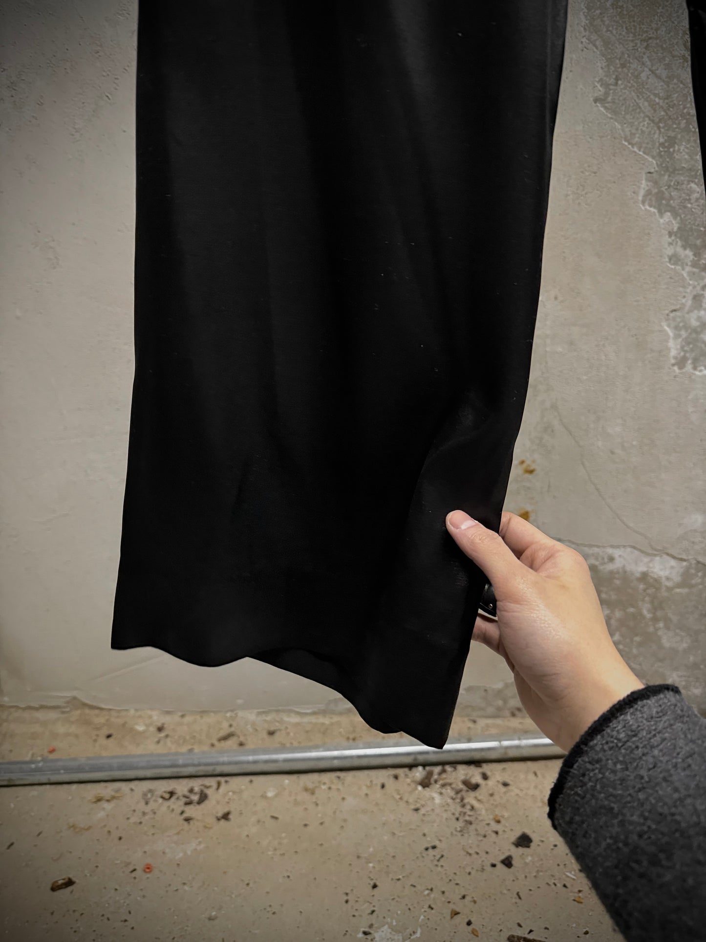 14thAddiction Early 00s Asymmetrical Hook Closure Wide Leg Pants detail | DRIEW GARMENTS