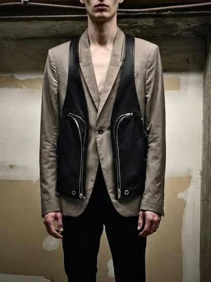 Rick Owens SS22 "FOGACHINE" DUST Moleskin Blazer