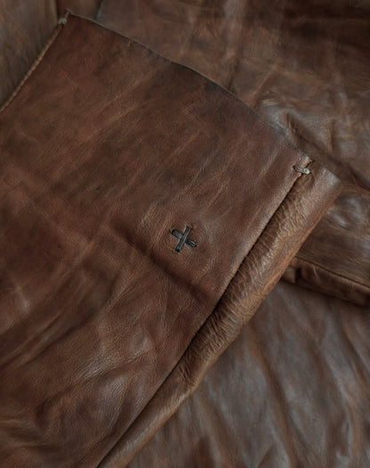 m.a+ by Maurizio Amadei ‘J13’ DAV 1.0 Unlined Raglan Cow Leather Anatomy Blazer