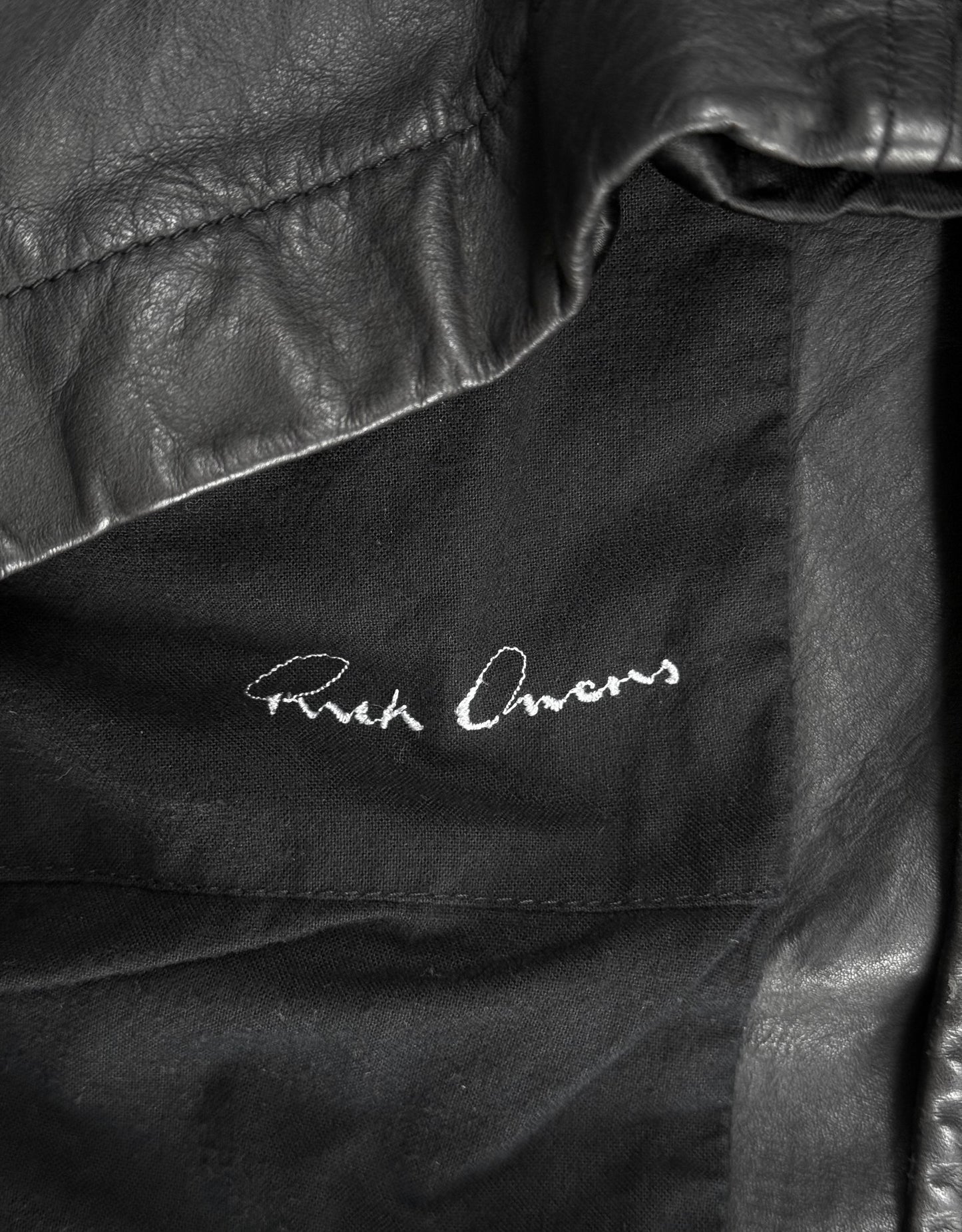 Rick Owens AW08 “STAG” Wool Collar Calfskin Leather Jacket