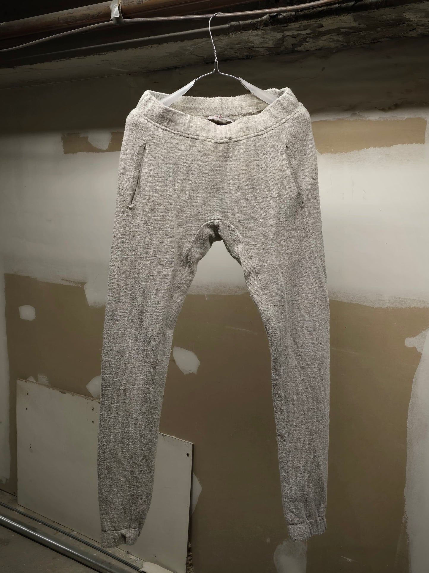 m.a+ by Maurizio Amadei SS24 'P1121EE JMH' Fitted Linen Knit Jogging Pants