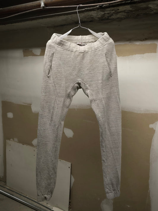 m.a+ by Maurizio Amadei SS24 'P1121EE JMH' Fitted Linen Knit Jogging Pants