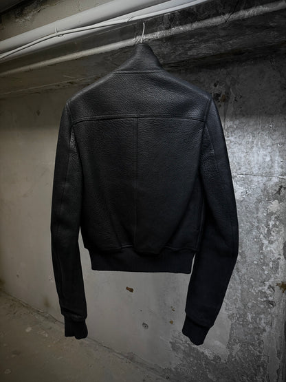 Rick Owens AW16 "MASTODON" Glitter Trench Cropped Ram Leather Jacket
