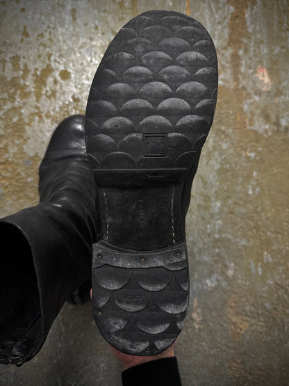 GUIDI '788' Black Full-grain Horse Leather Back Zip Boots