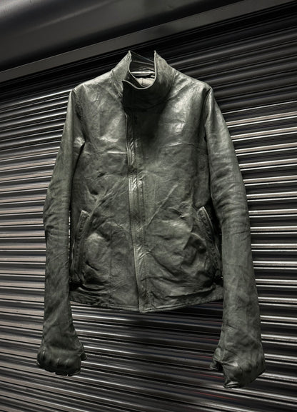 Carol Christian Poell 'LM/2599G-SP ROOMS-PTC/19' Spine Elbow & Hand High Neck Leather Jacket | Archive Fashion Toronto