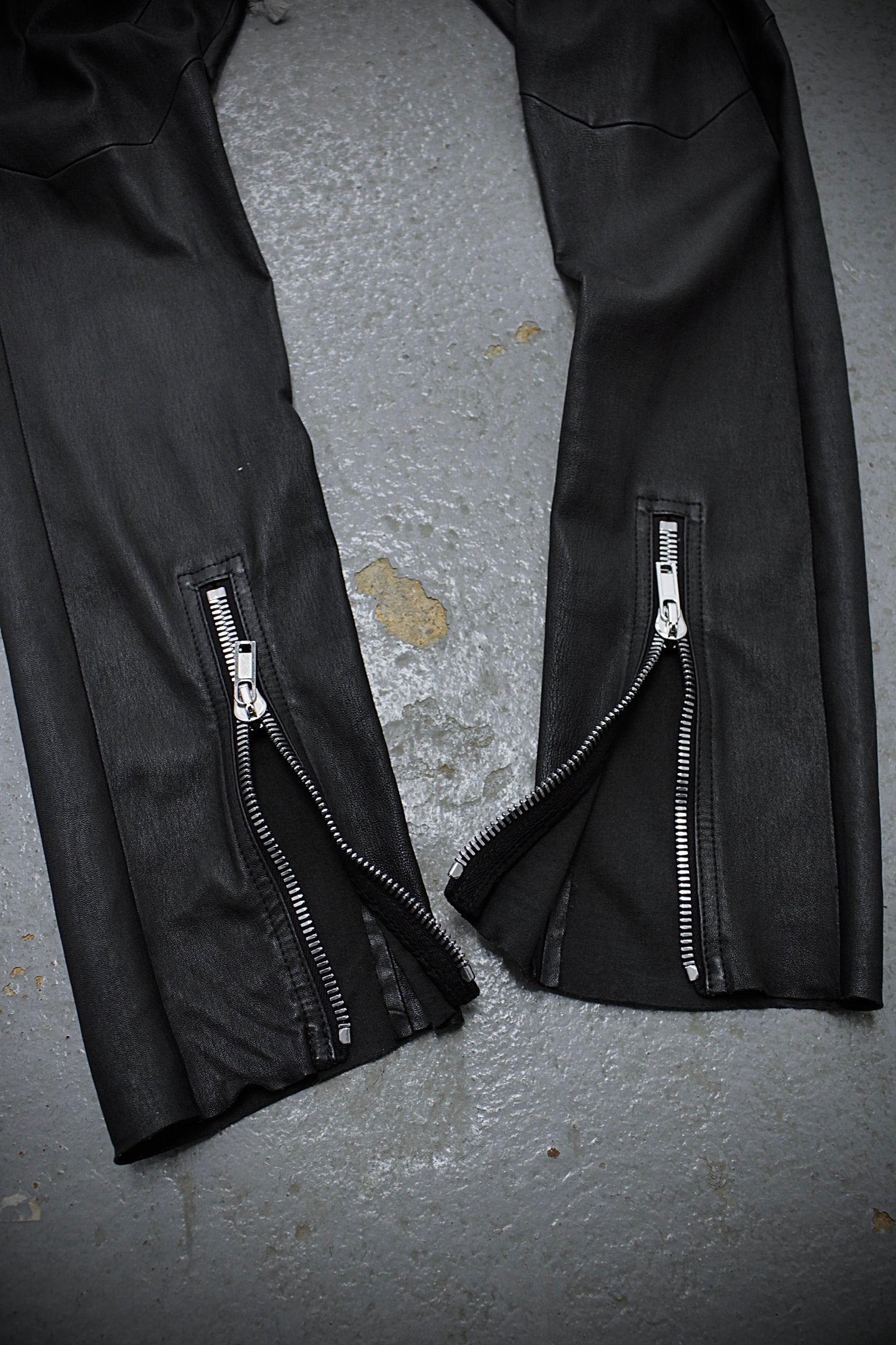 Rick Owens AW23 "LUXOR" Gary Lamb Leather Skinny Pants