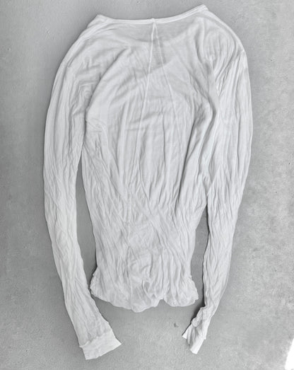 Rick Owens AW11 “LIMO” White Double-layered Long-sleeves