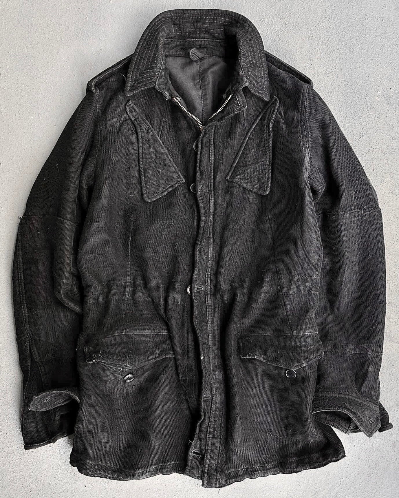 MiharaYasuhiro AW05 Distressed Mesh Military Jacket