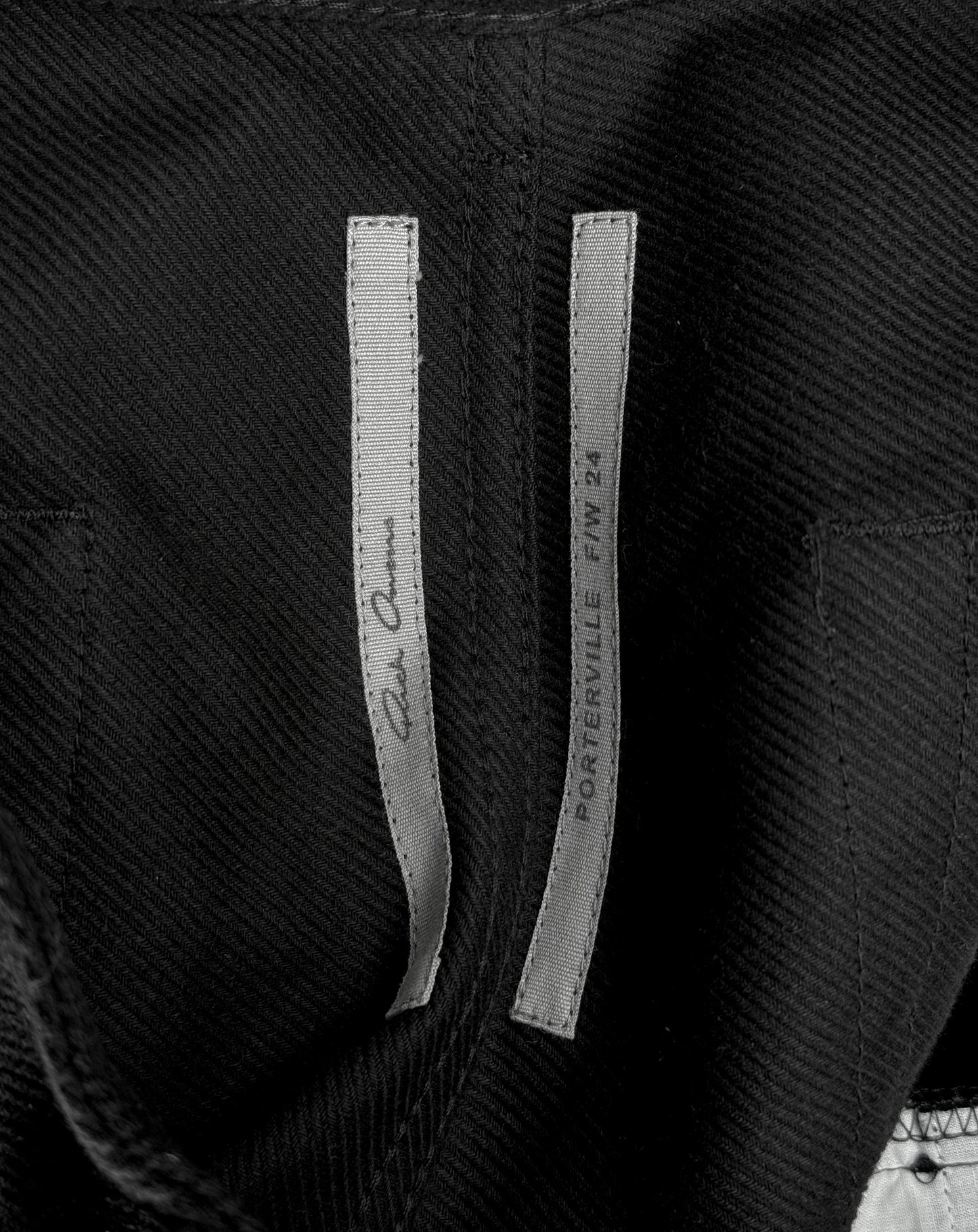 Rick Owens AW24 "PORTERVILLE" Geth Wide Leg Moleskin Denim