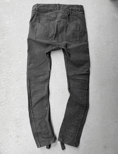 Boris Bidjan Saberi AW21 ‘P13-HS-TF FKU10001’ Dark Grey Stone Dyed Hand Stitch Denim