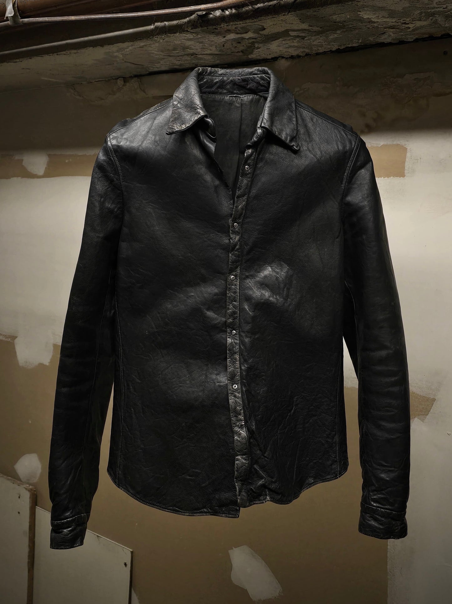Carpe Diem AW02 "The Last Scene" Washable Cowhide Leather Shirt