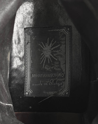 MiharaYasuhiro Early 00s Distressed Leather Lace-up Field Boots