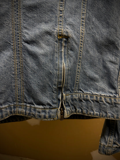 The Viridi-Anne Light Wash Denim Excella Zip-Up Work Jacket