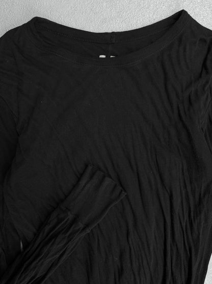 Rick Owens SS23 “EDFU” Black Double-layered Long-sleeves