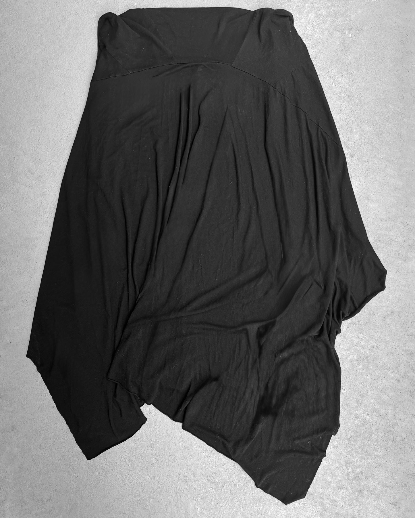 L.G.B Early 00s Black Draped Cashmere-blend Cardigan