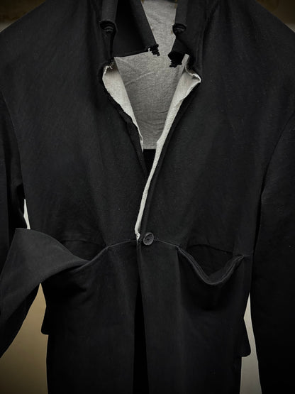 m.a+ by Maurizio Amadei Early 2010s Heavy Cotton Jersey Double Layer Coat