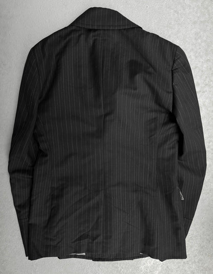 COMME des GARÇONS HOMME PLUS SS12 Iridescent Pinstripes Double-breasted Short Coat