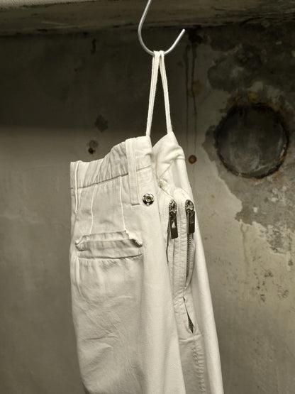 Carol Christian Poell 'PM/2671OD-IN BETWEEN/2' Object-dyed Visible Meltlock Front Zip Trousers detail | DRIEW GARMENTS