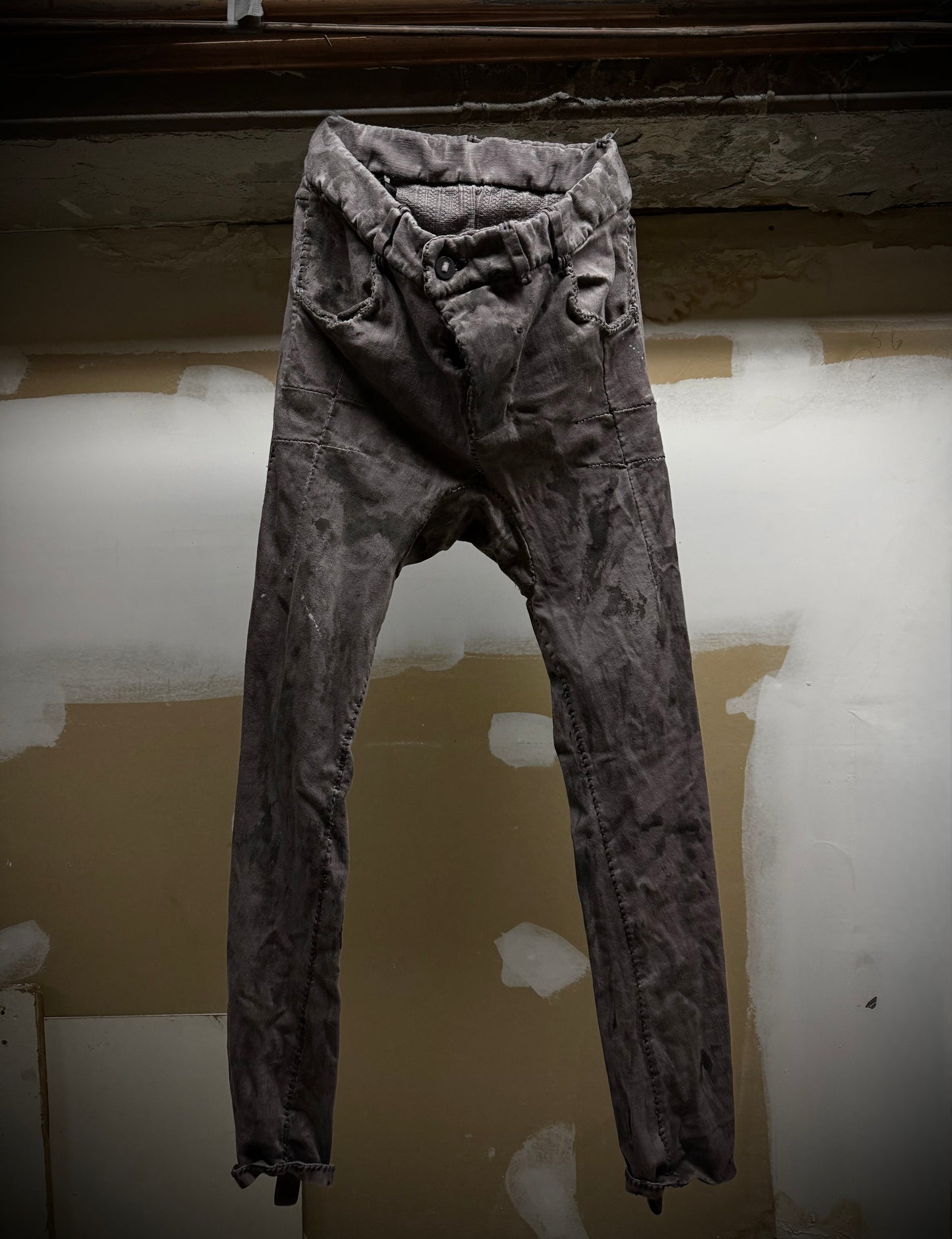 Boris Bidjan Saberi AW24 ‘P13-HS-TF F1939’ Dirty Light Carbon Nickel-pressed Hand Stitch Denim