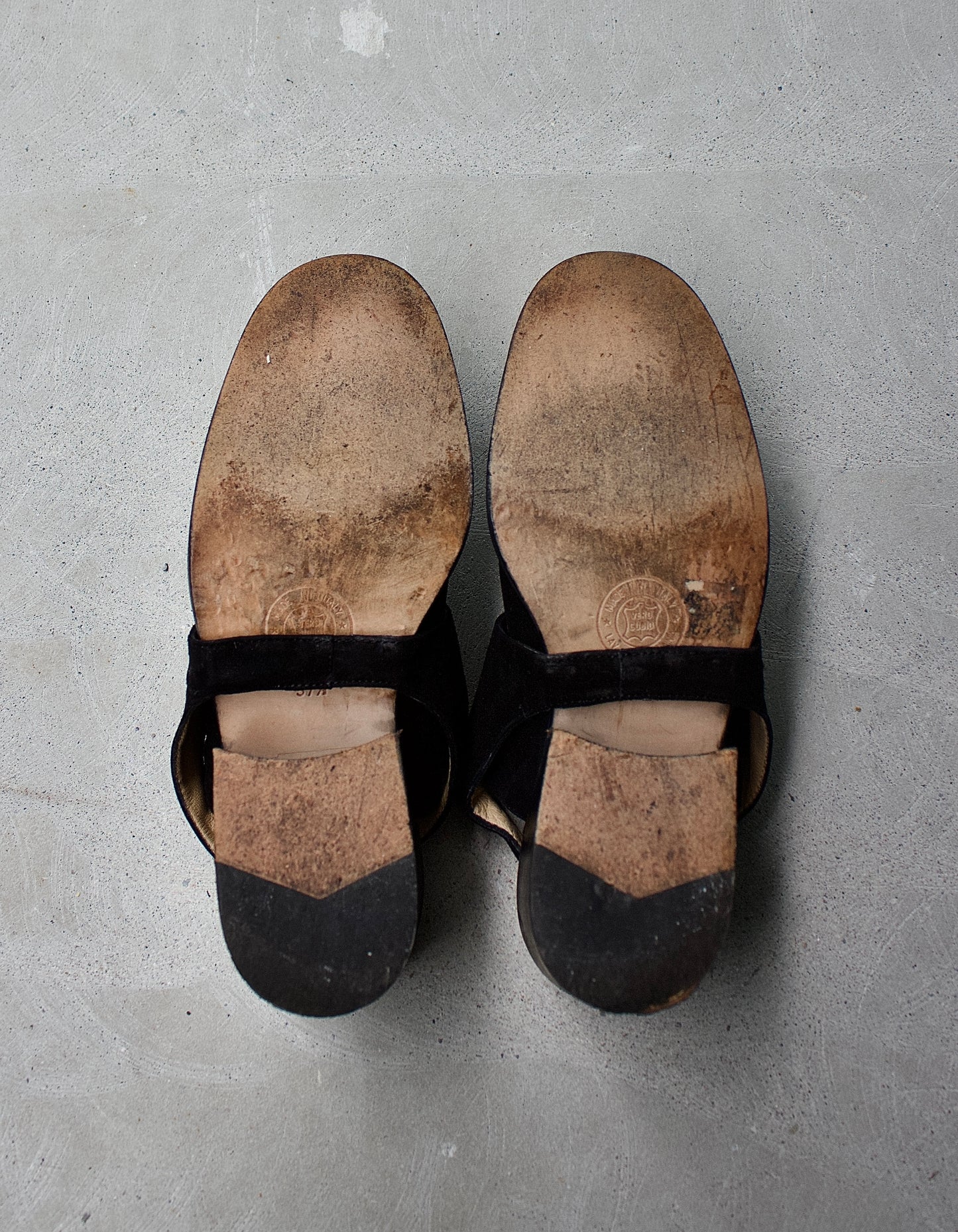 Ann Demeulemeester Early 00s Suede Mules