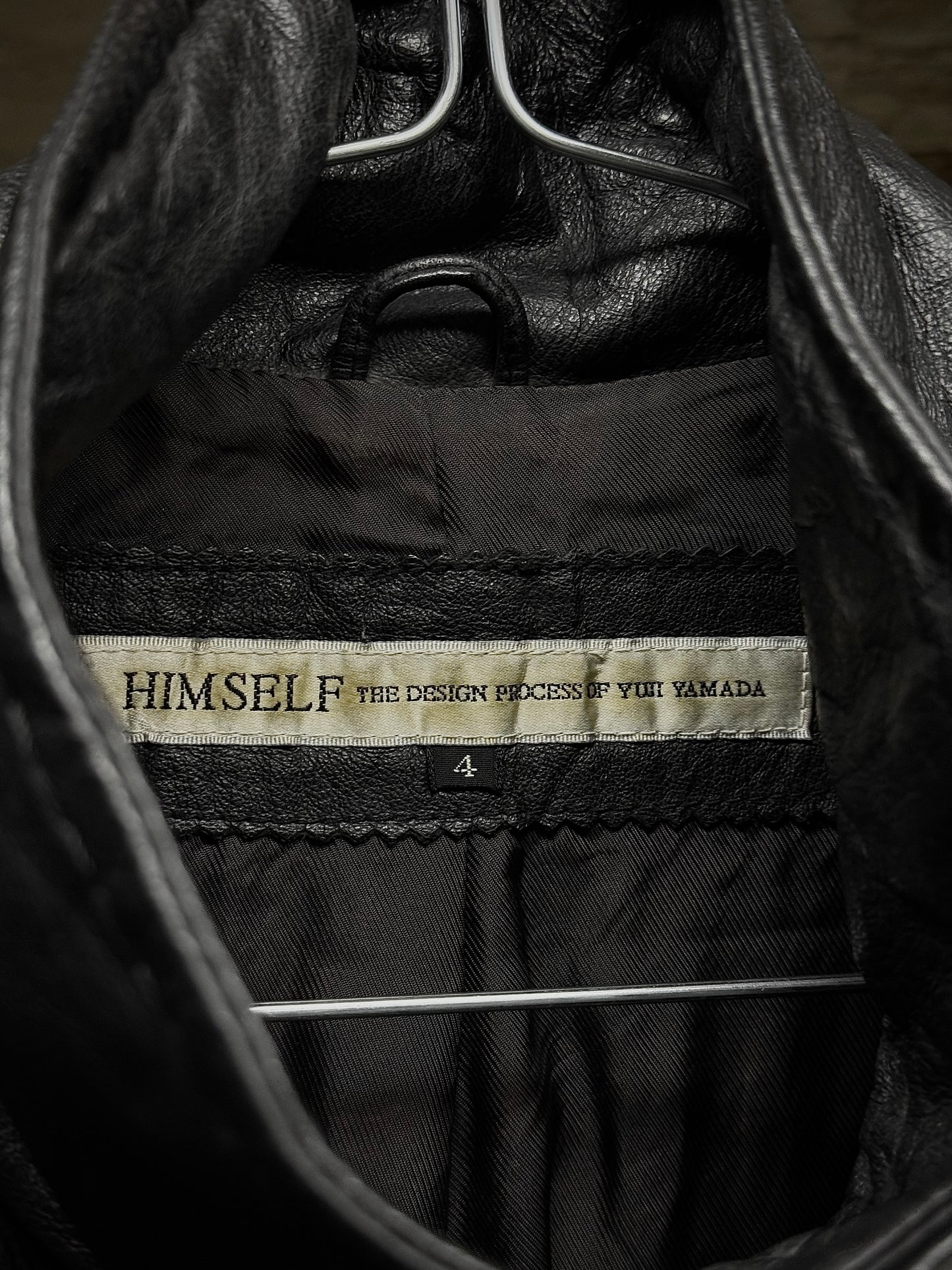 Yuji Yamada Late 90s Cow Leather High Neck Coat