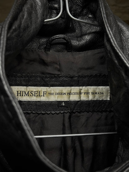 Yuji Yamada Late 90s Cow Leather High Neck Coat