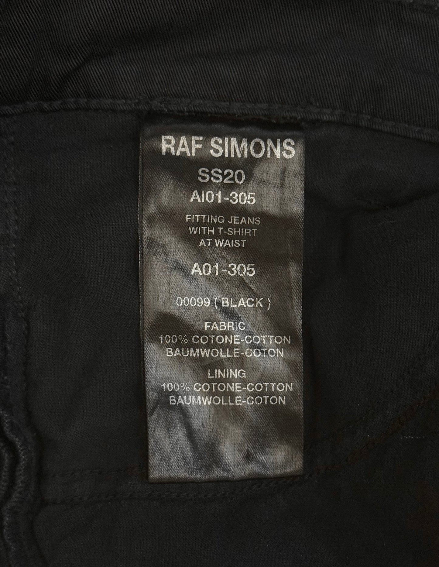 RAF SIMONS SS20 "My Own Private Antwerp" Redux Zombie Pants