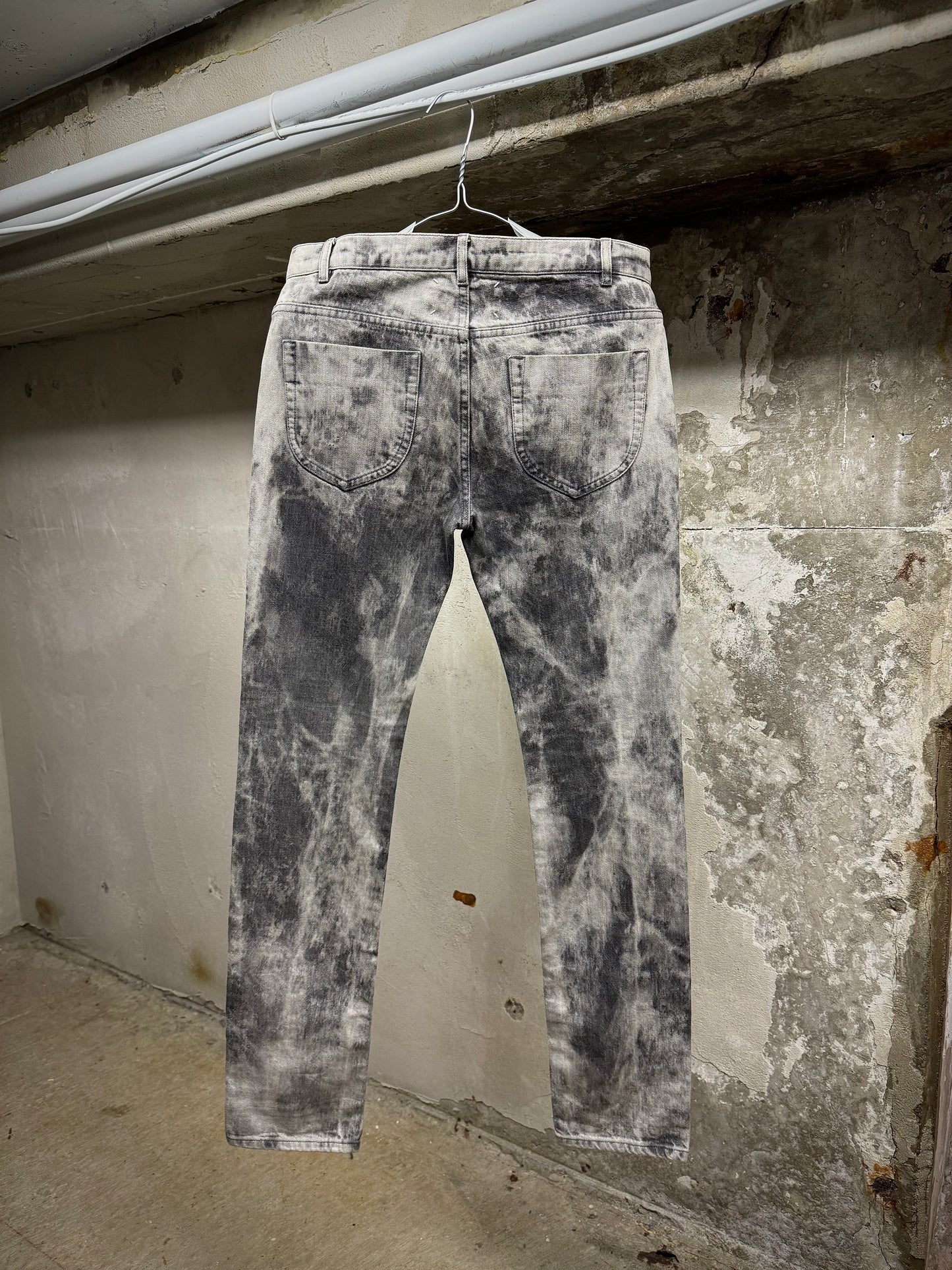 Maison Martin Margiela AW10 Grey Acid Wash Skinny Denim detail | DRIEW GARMENTS
