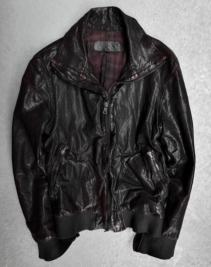 Isamu Katayama “BACKLASH” SS10 Wrinkled Cow Leather Single Rider Jacket