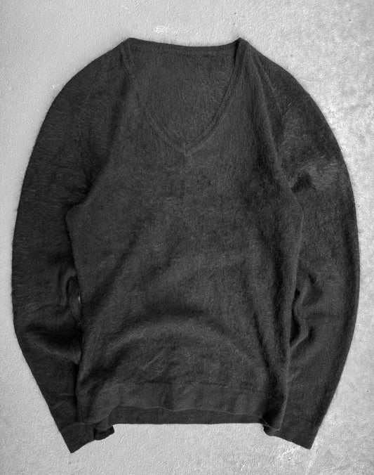 ATTACHMENT by Kazuyuki Kumagai Early 00s Fuzzy Cashmere V-neck Sweater