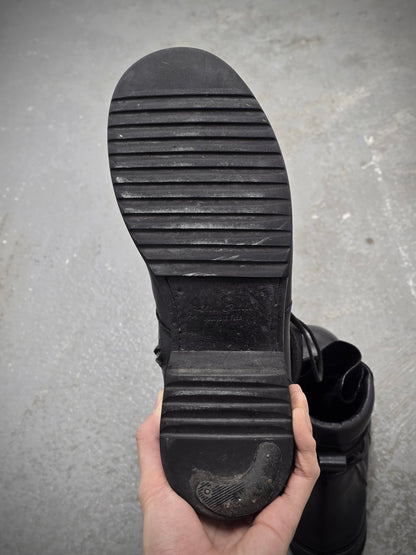 Rick Owens SS15 "FAUN" Goodyear Flex Calf Leather Side Zip Combat Boots