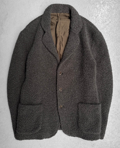 UNDERCOVER AW01 “D.A.V.F” Khaki Teddy Fleece Wool Blazer