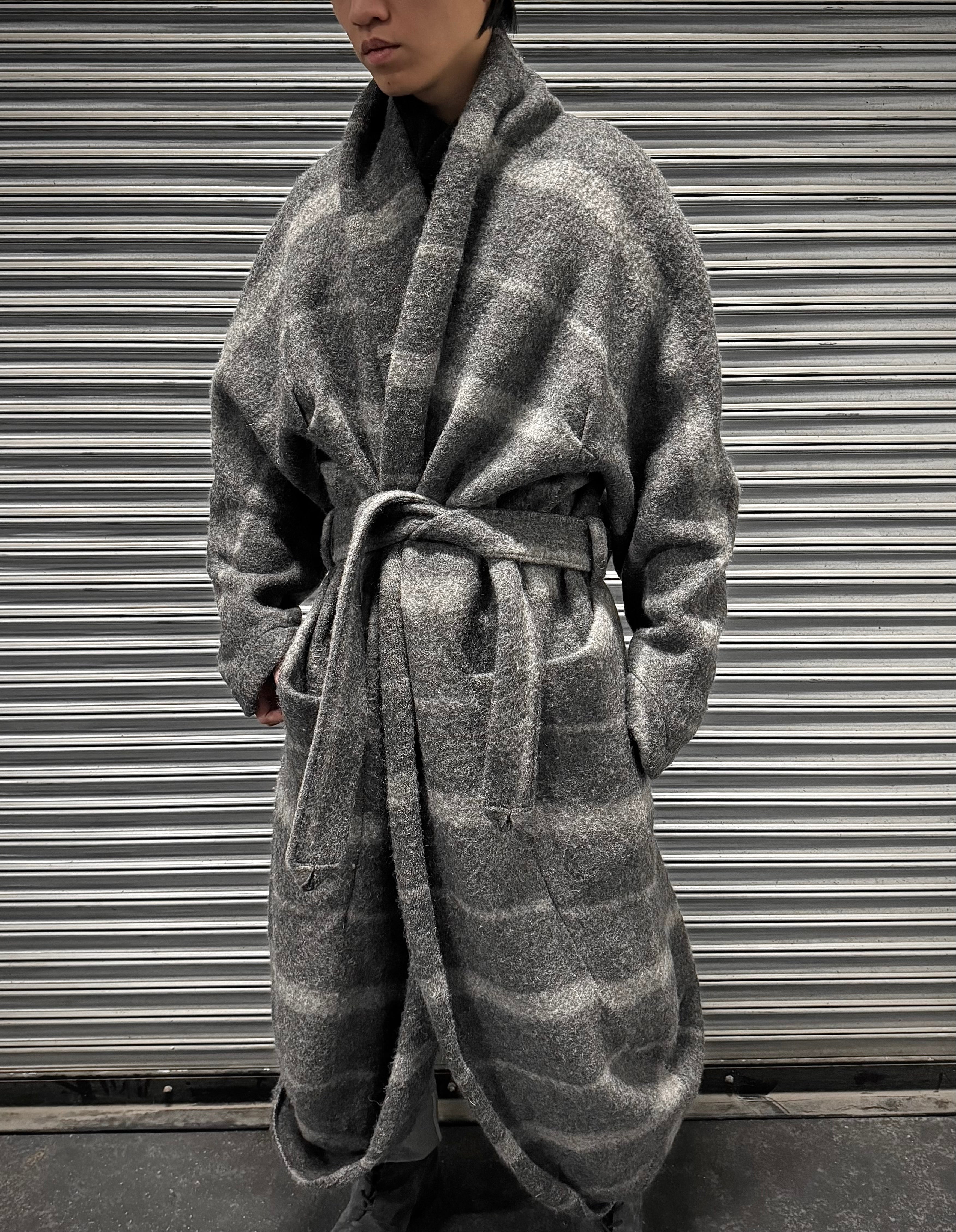 Damir Doma AW10 Striped Wool Robe Coat | Archive – DRIEW