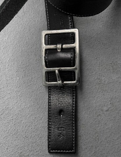 Carol Christian Poell 'AM/2623-IN PABER-PTC/10' Twisted Tonneau Paper Dart Bison Leather Belt