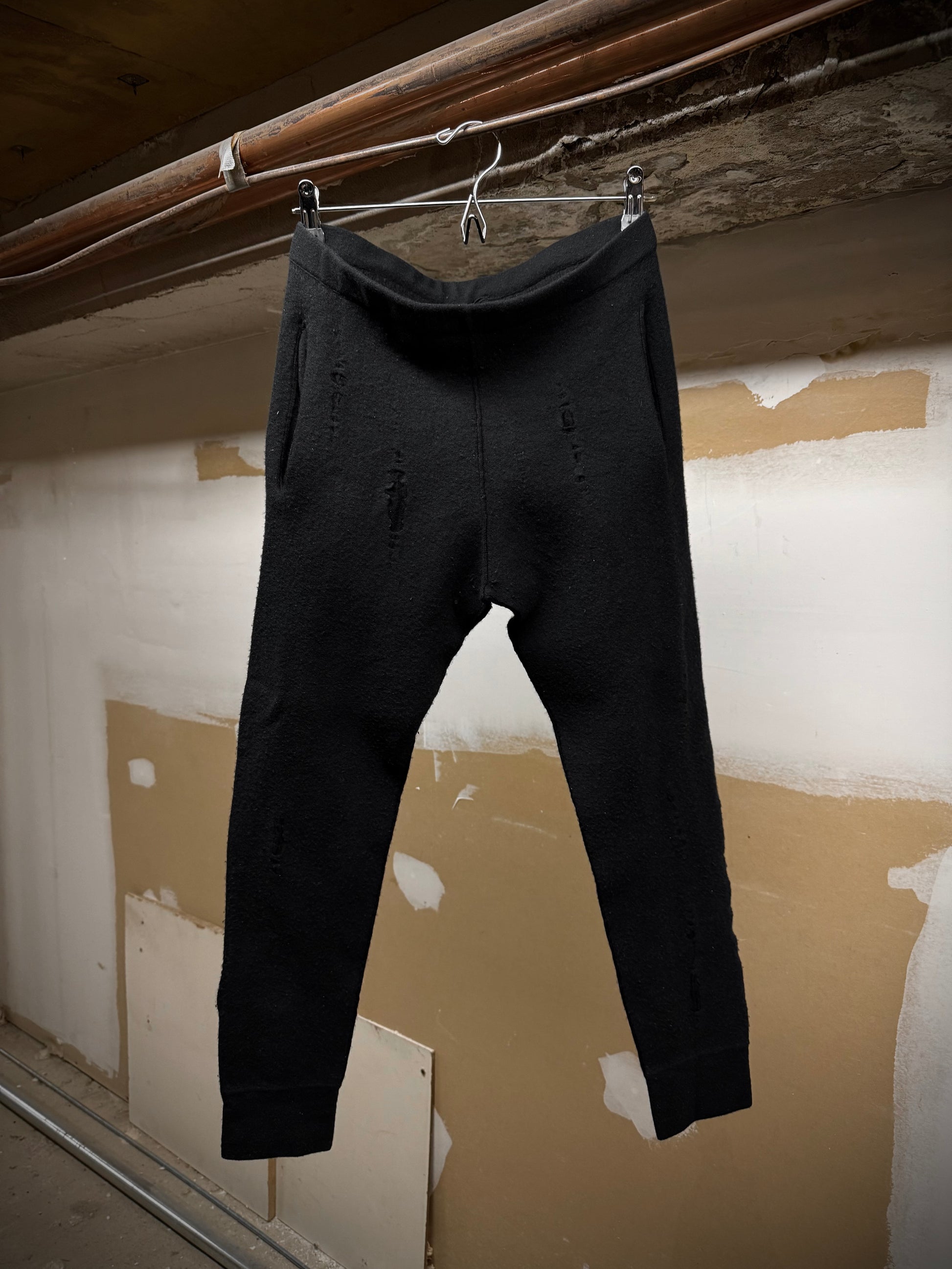 Label Under Construction ‘40YMPN74’ Distressed Lunar Cashmere Joggers | Archive Fashion Toronto