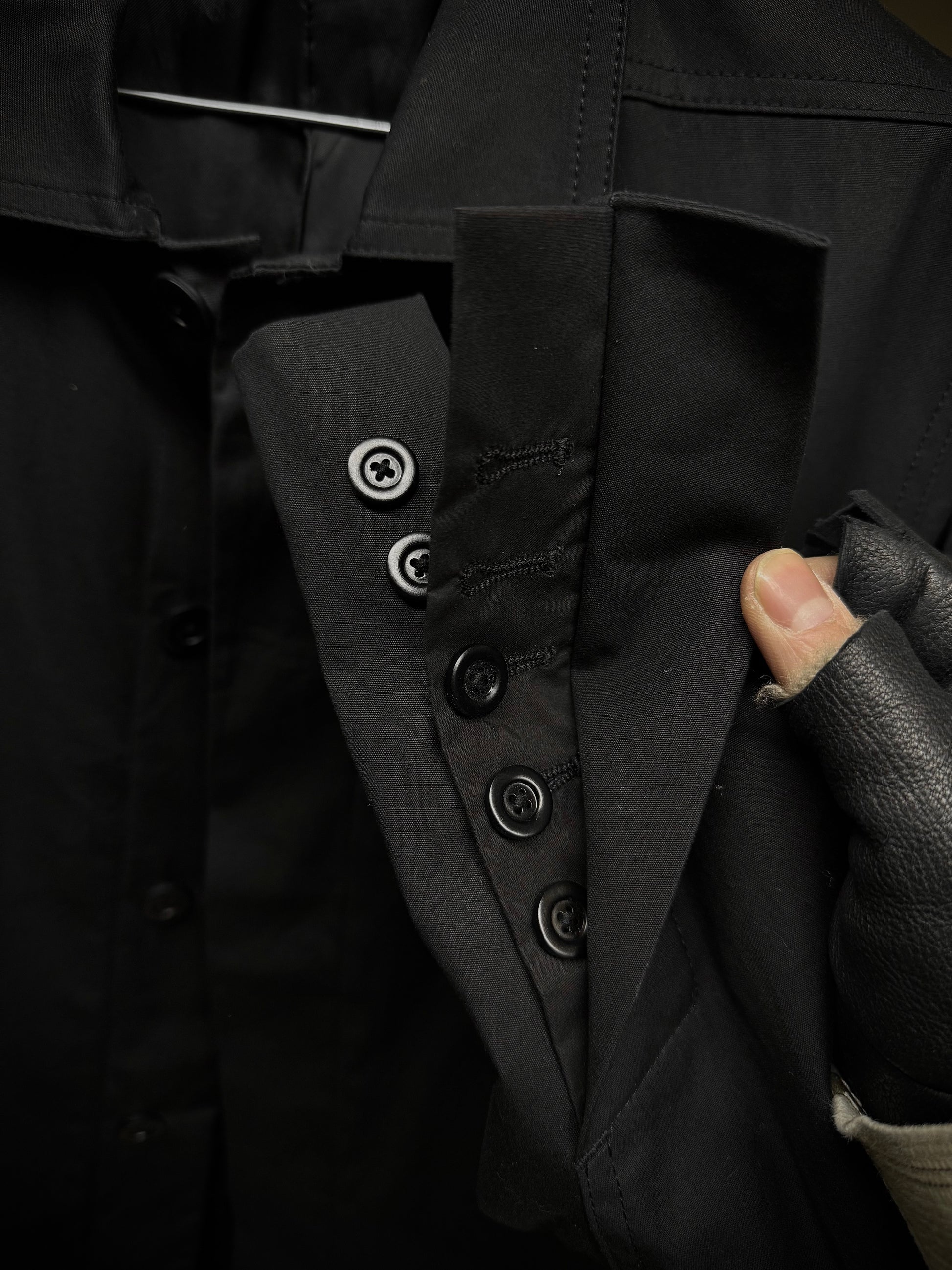 Rick Owens DRKSHDW SS17 “WALRUS” Cotton Mac Work Coat detail | DRIEW GARMENTS